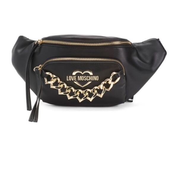 NWT Love MOSCHINO CHAIN WAIST LOGO BAG New WITH TAG​​​​ - Picture 1 of 8